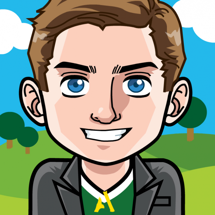 Avatar: Shows a team member in comic style