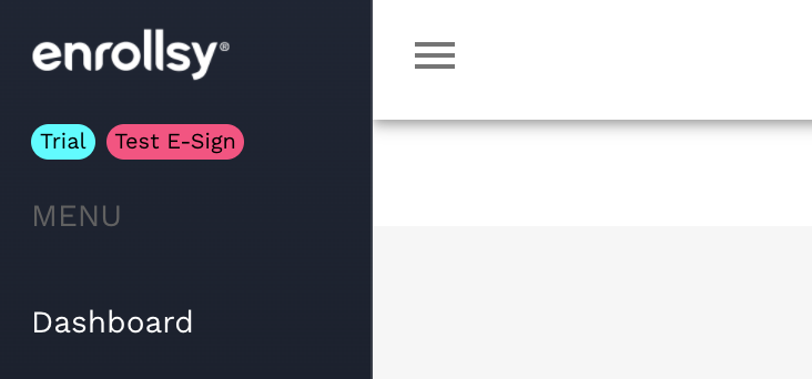 Enrollsy account in trial mode