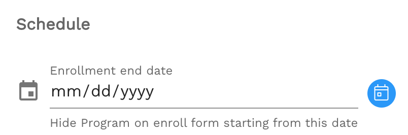 Hide program setting in Enrollsy
