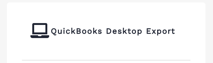 QuickBooks Desktop Export button