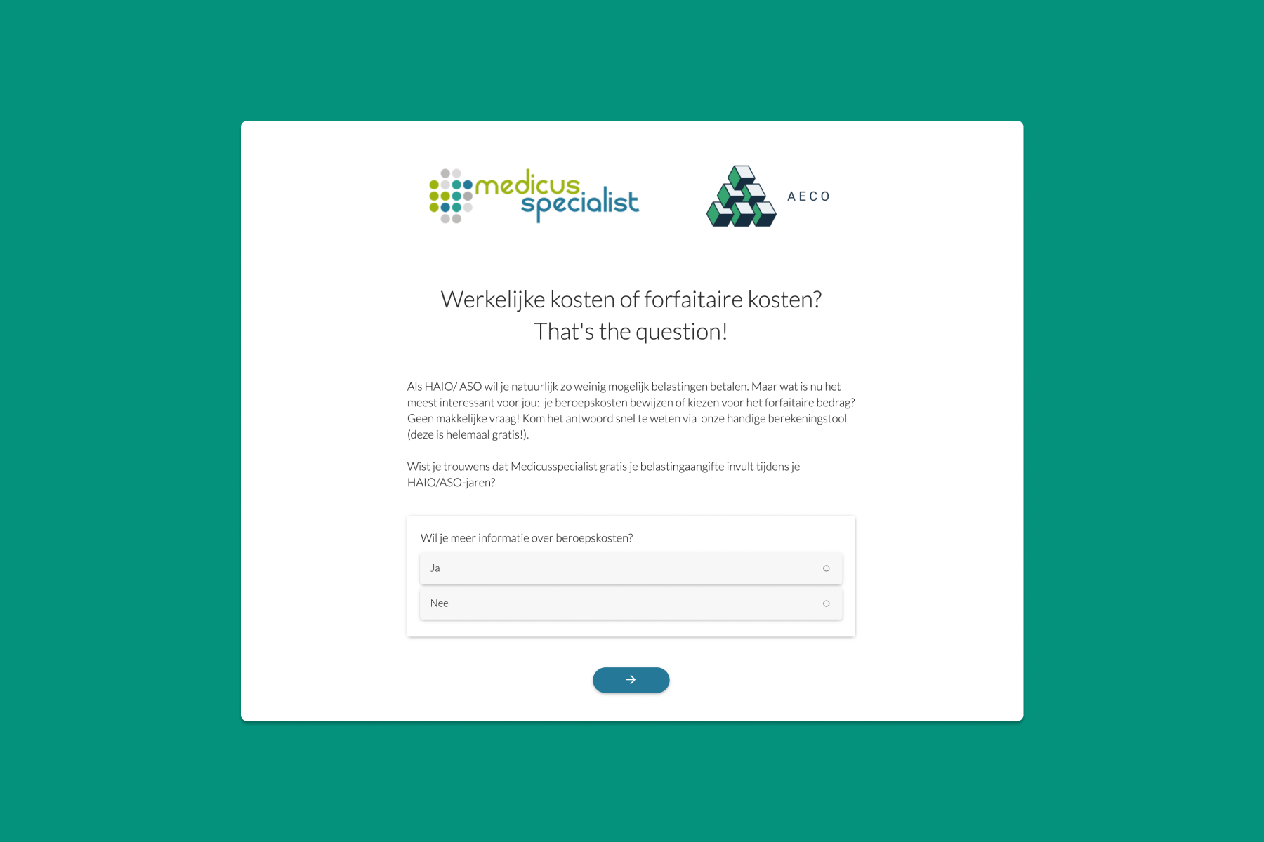 Deductible costs tool
