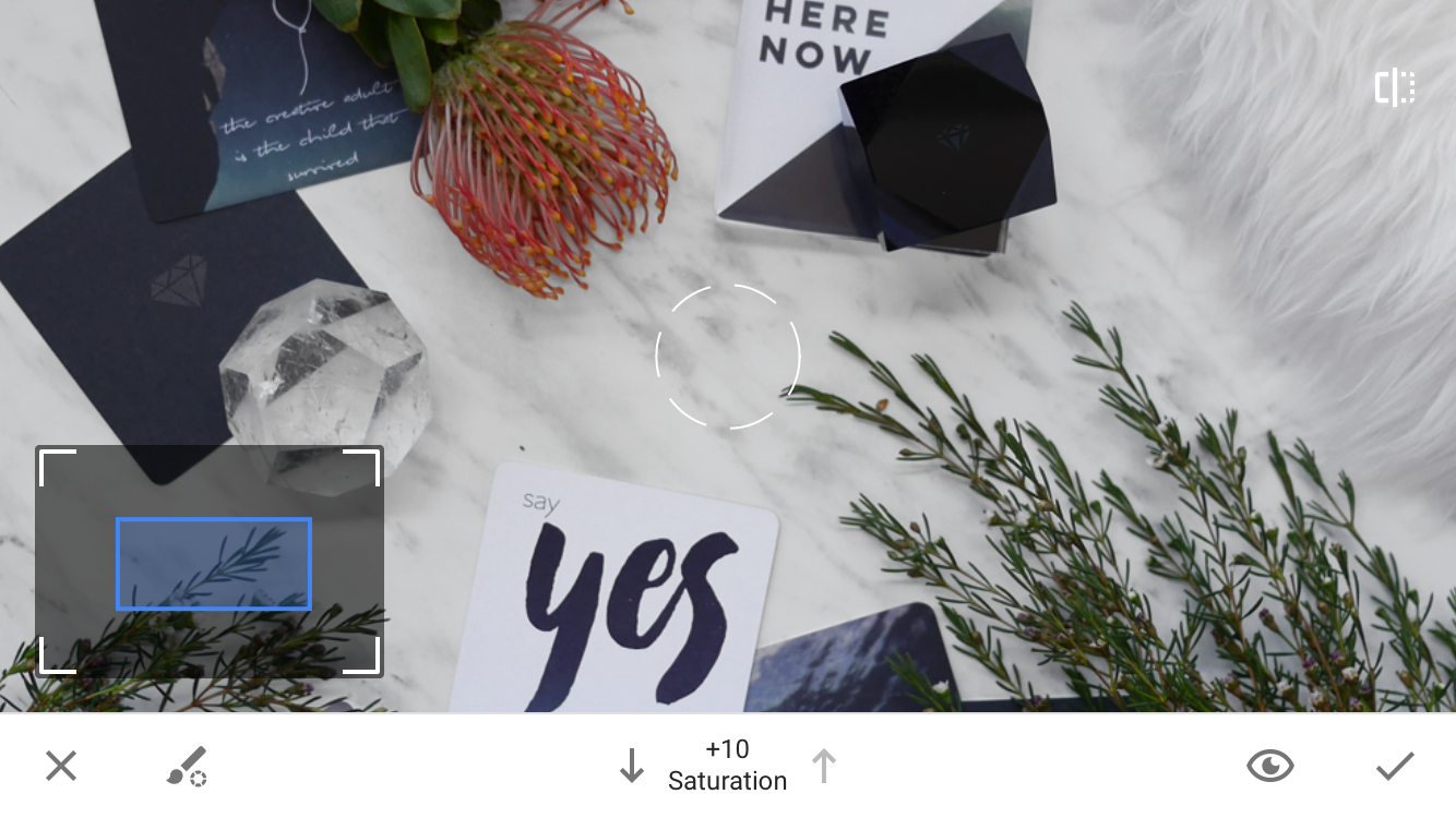zoom para usar o pincel para editar a imagem no instantâneo