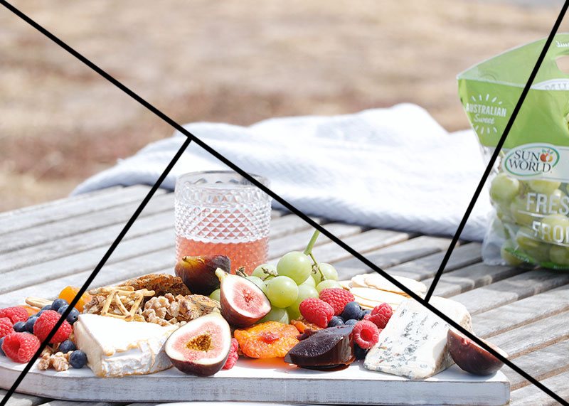 técnicas de composição - fotografia de alimentos - triangulo