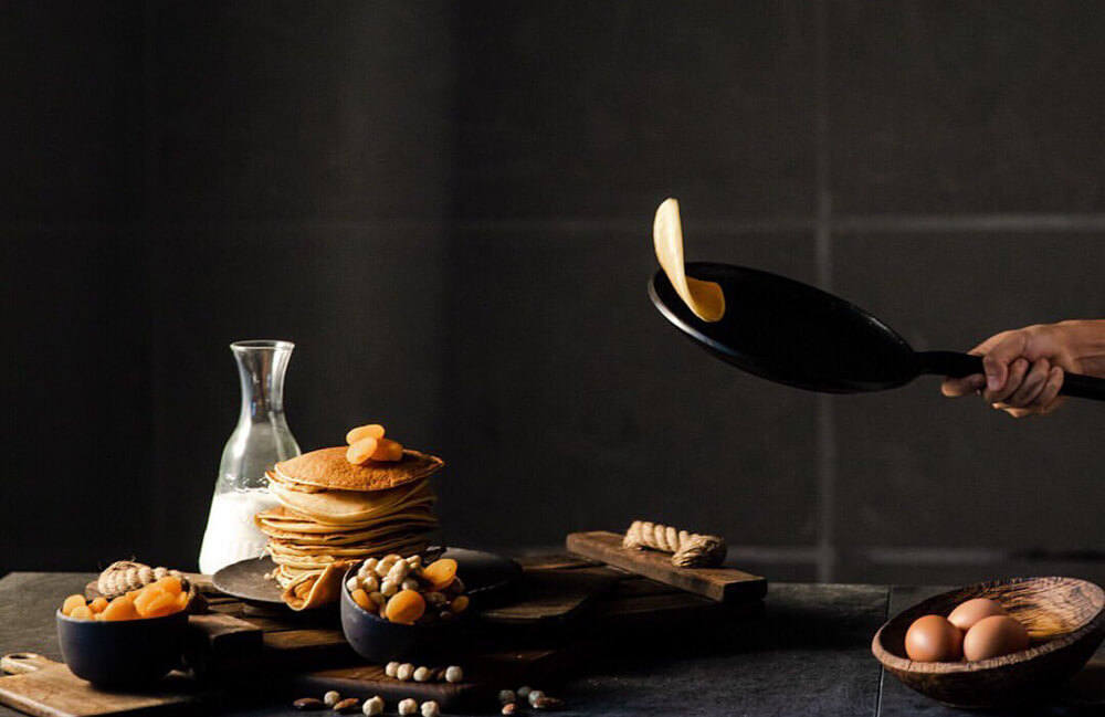 straight on food photography angle