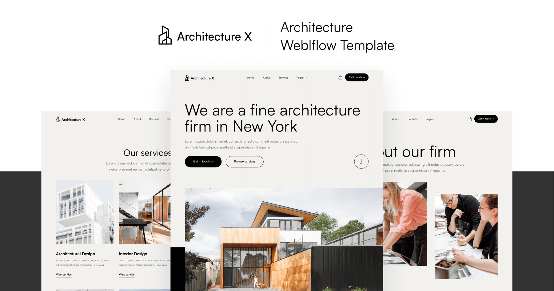 Architecture Firm Webflow Template - Architecture X | BRIX Templates
