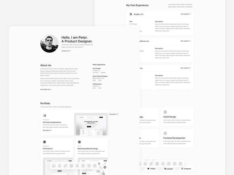 Design Portfolio Webflow Template - Designer | BRIX Templates