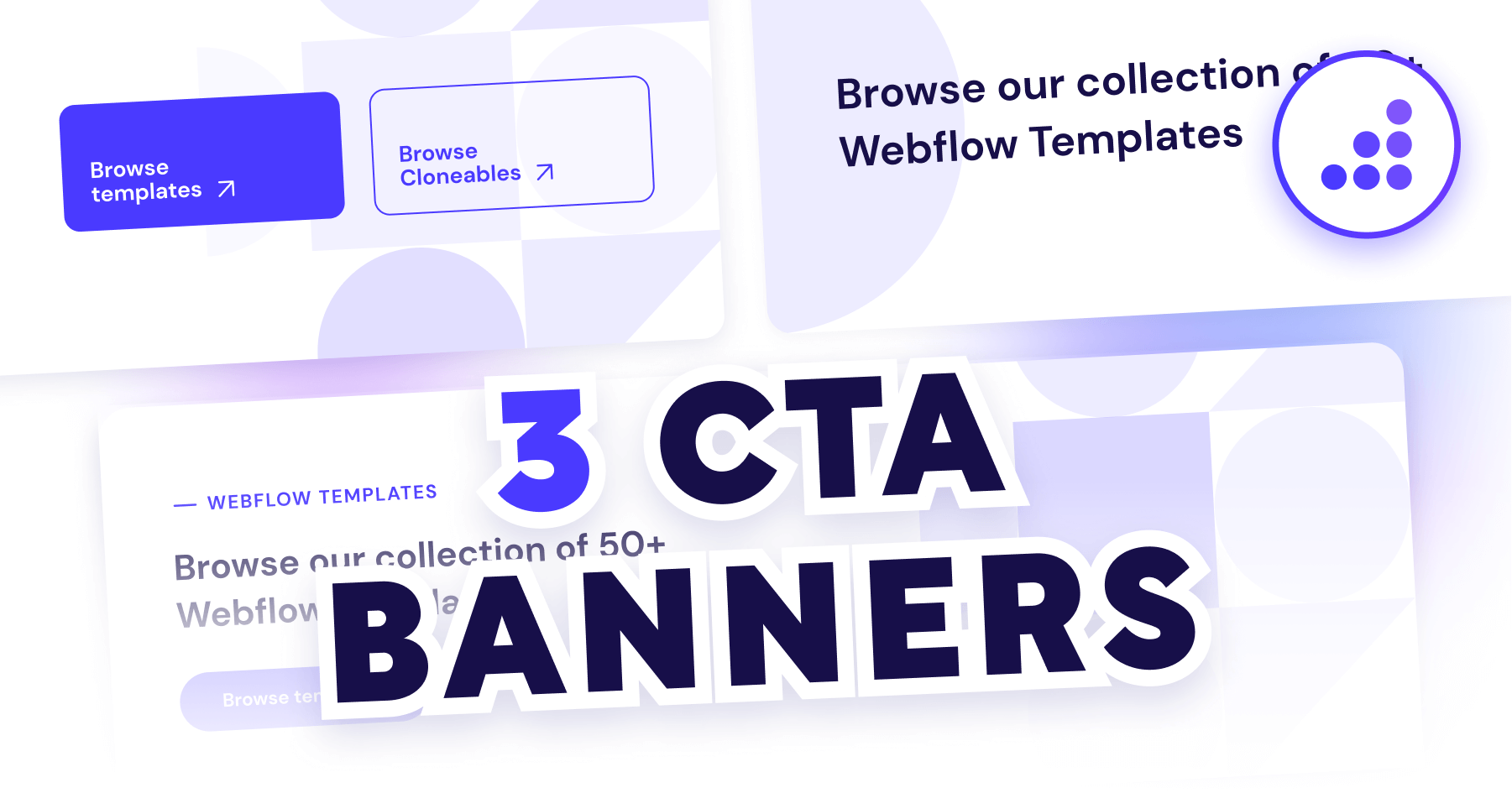3 Call to Action Banners Webflow Cloneable Template - BRIX Templates