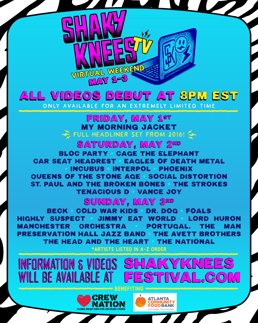 Shaky Knees Music Festival Oct. 1618, 2020 Central Park, Atlanta