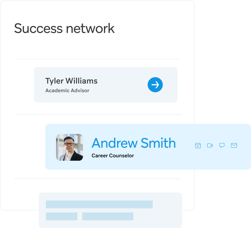 Personalized student orientation dashboard on mobile