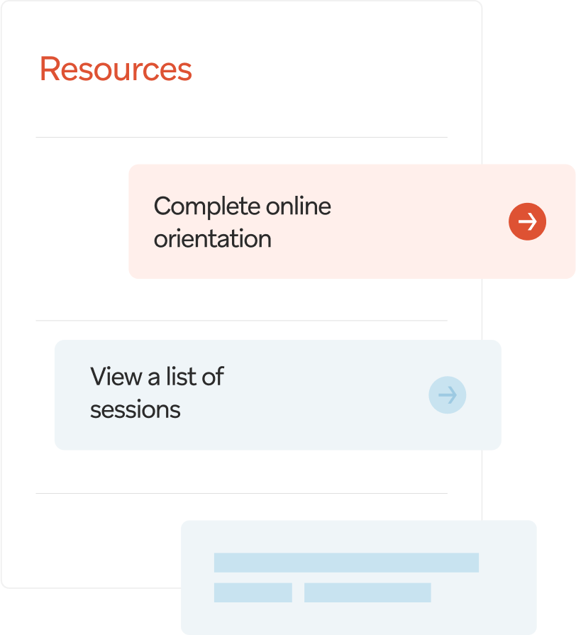 Personalized student orientation dashboard on mobile