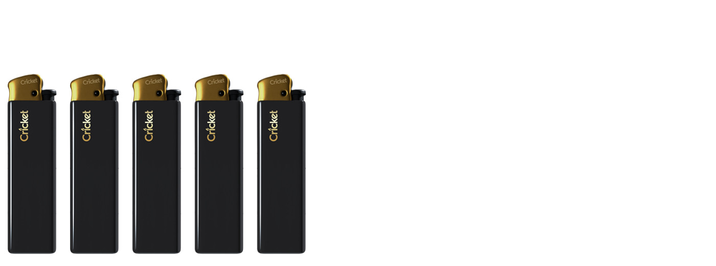 The black and gold design on this lighter is a popular choice for those looking for safe and stylish lighters.