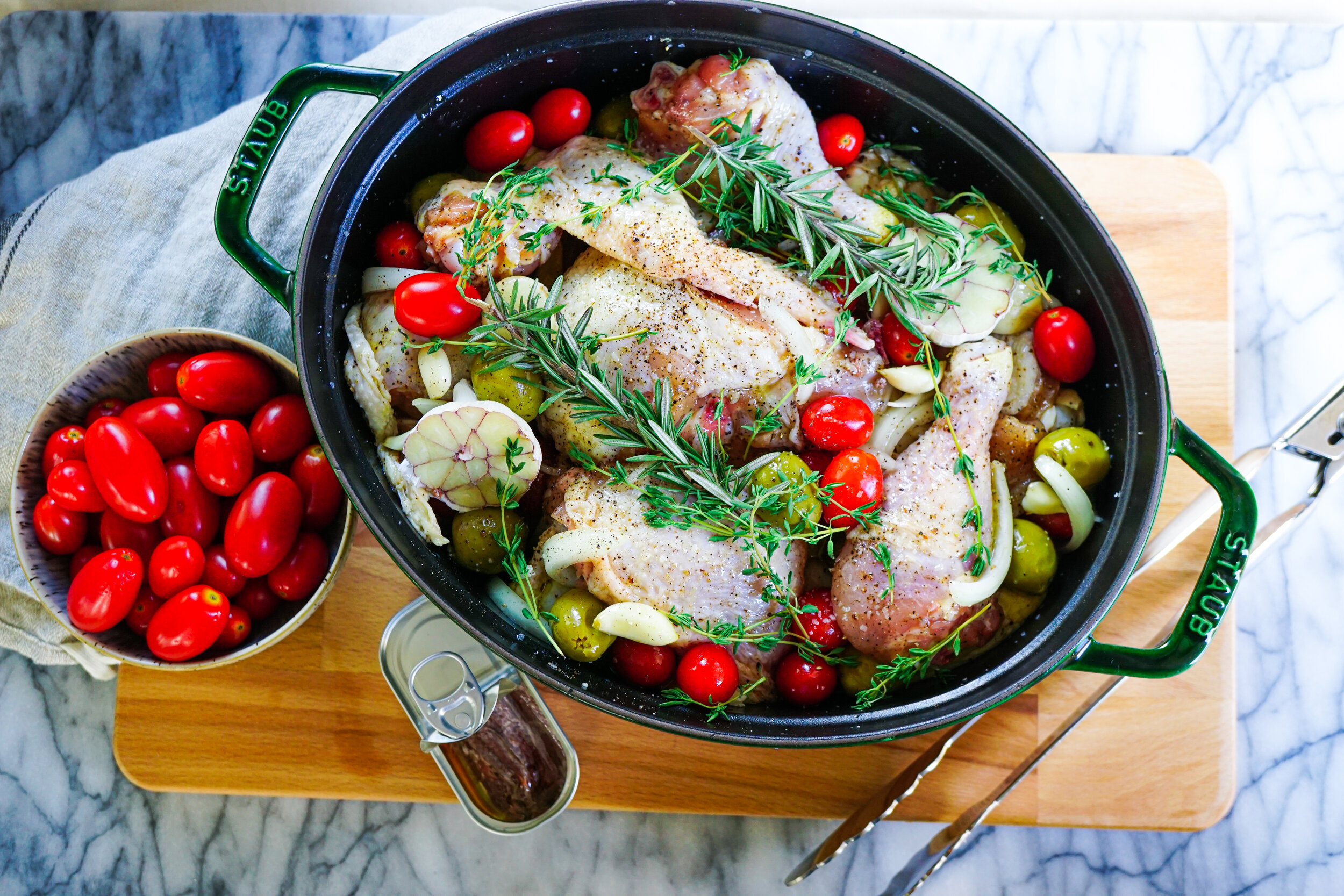 Pre-roasted chicken ingredients