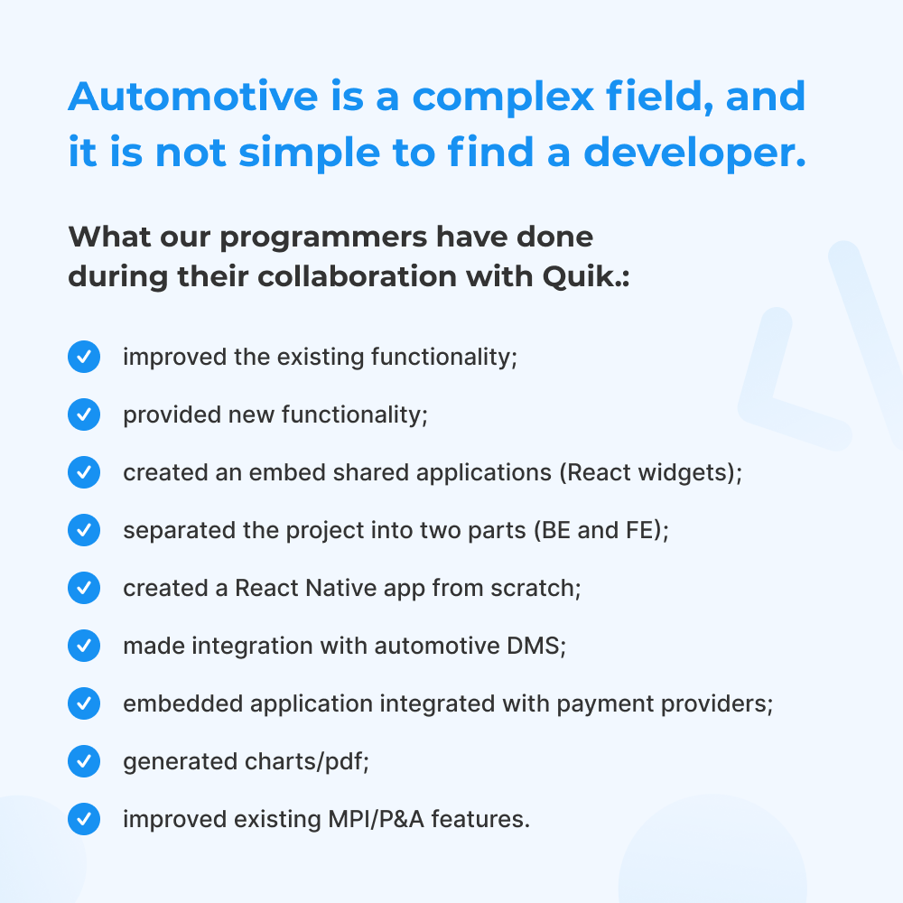 What our programmers have done for Quik.