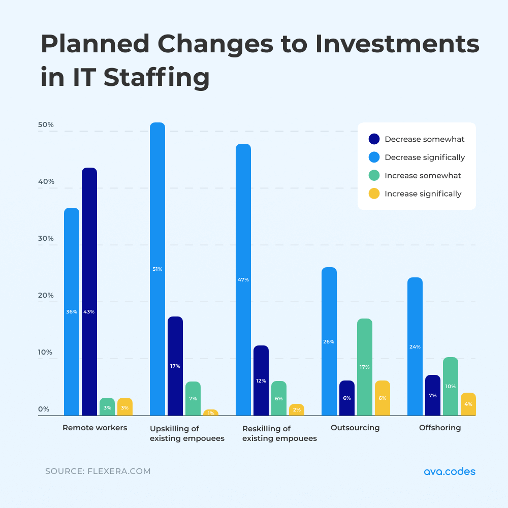 Infographics showing investments in IT