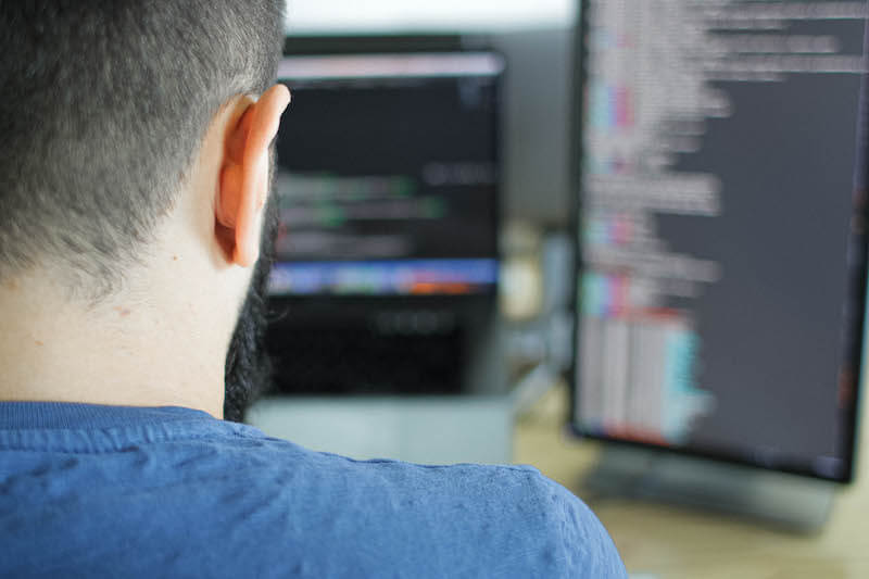 Man working on computer