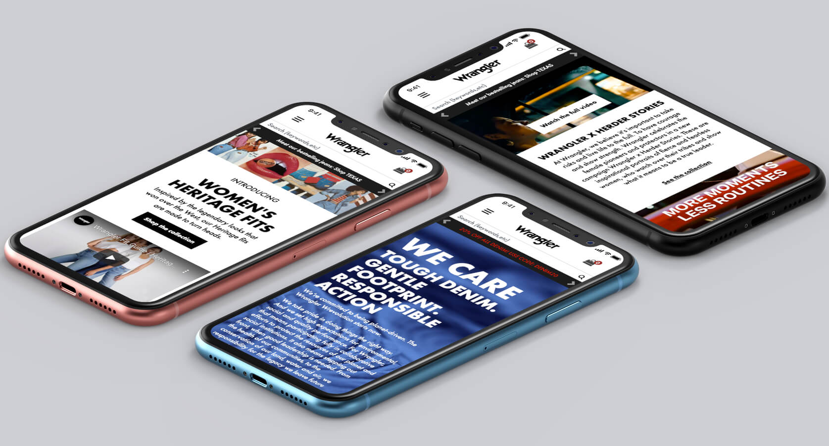 Wrangler eCommerce Landing Pages