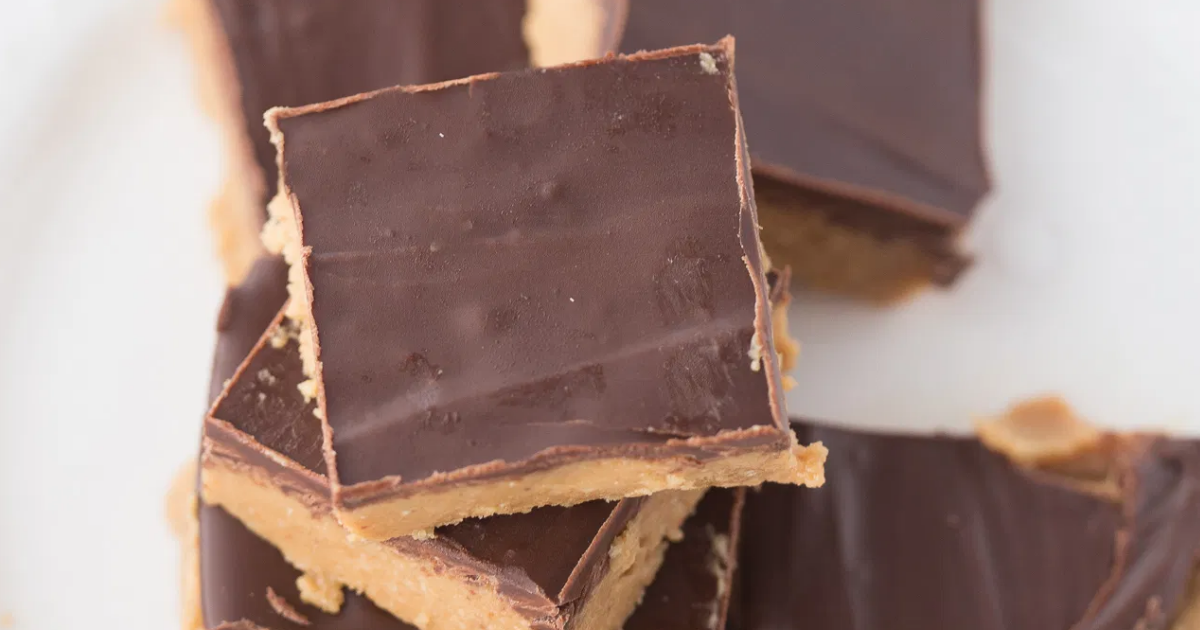 No Bake Sugar-free keto Peanut Butter Chocolate Bars