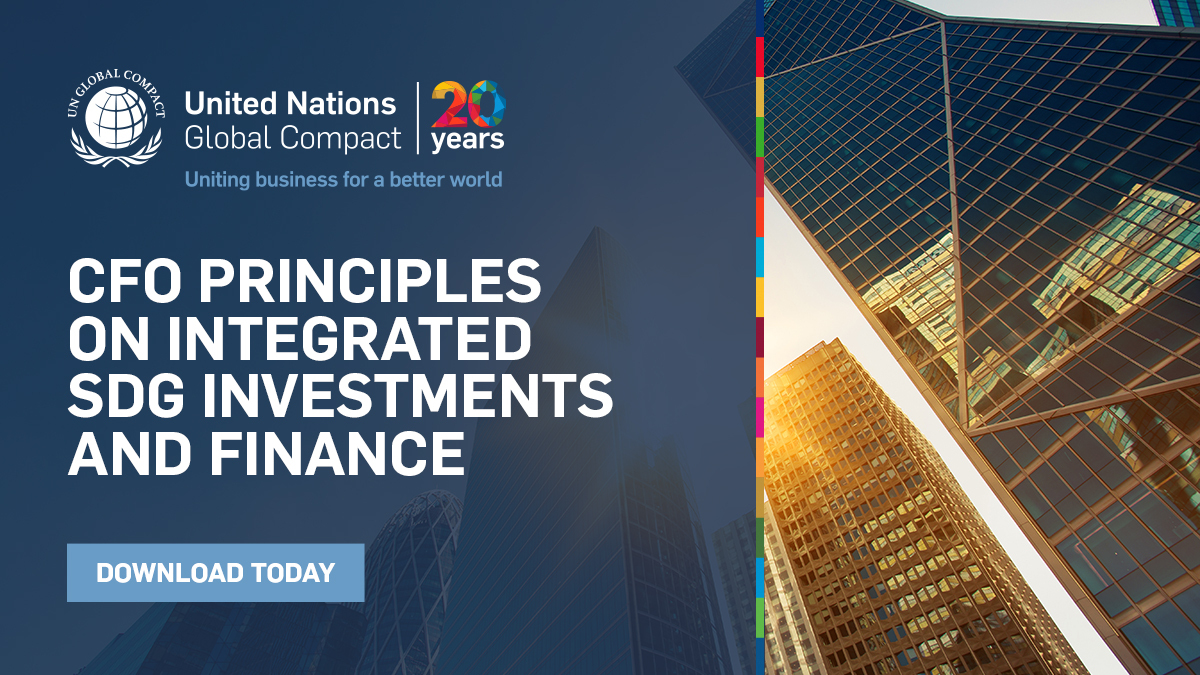 CFO Taskforce launches Principles for Integrated SDG Investments and Finance to focus private sector investment