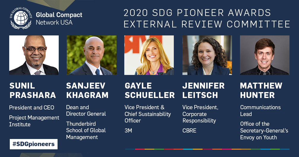 Global Compact Network USA Recognizes Our SDG Pioneer External Reviewers