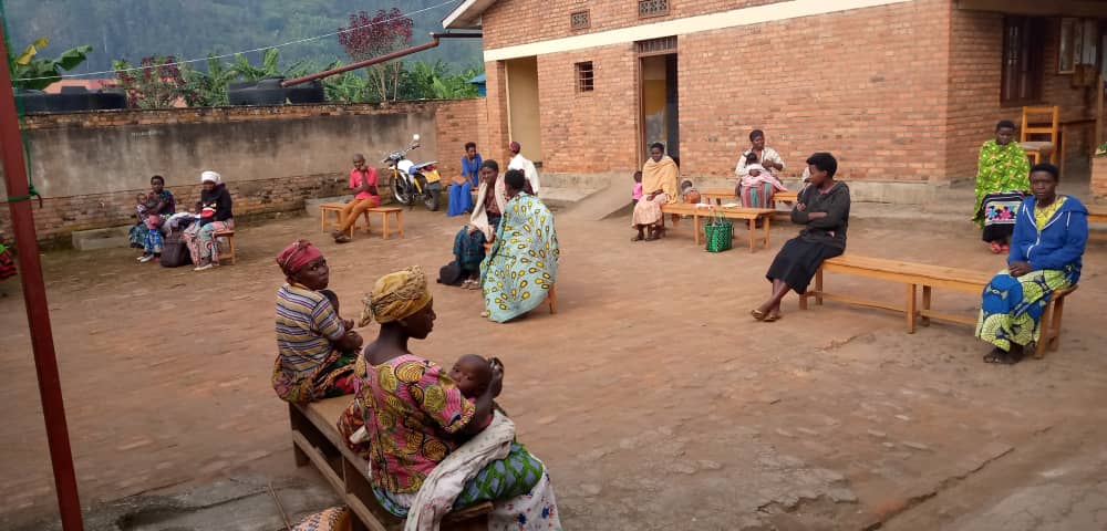 We have instructed health centers, such as this one Nyakigezi, to have patients practice social distancing while waiting.