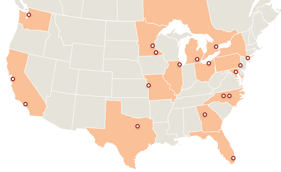 NEPTUNE clinical sites map