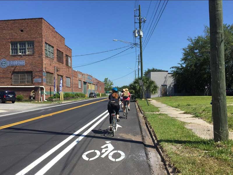New Buffered Bike Lanes Come to Jacksonville