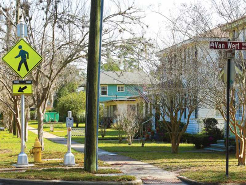 Pedestrian crossing in Jacksonville, Florida