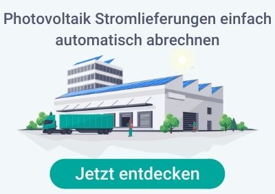 Solarstrom Abrechnung. Photovoltaik. Lagerhalle. Logistikzentrum.