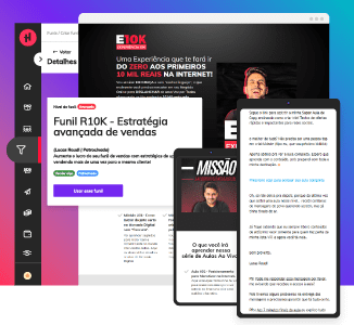 Tela de interface com pgina de captura em navegador e em celular