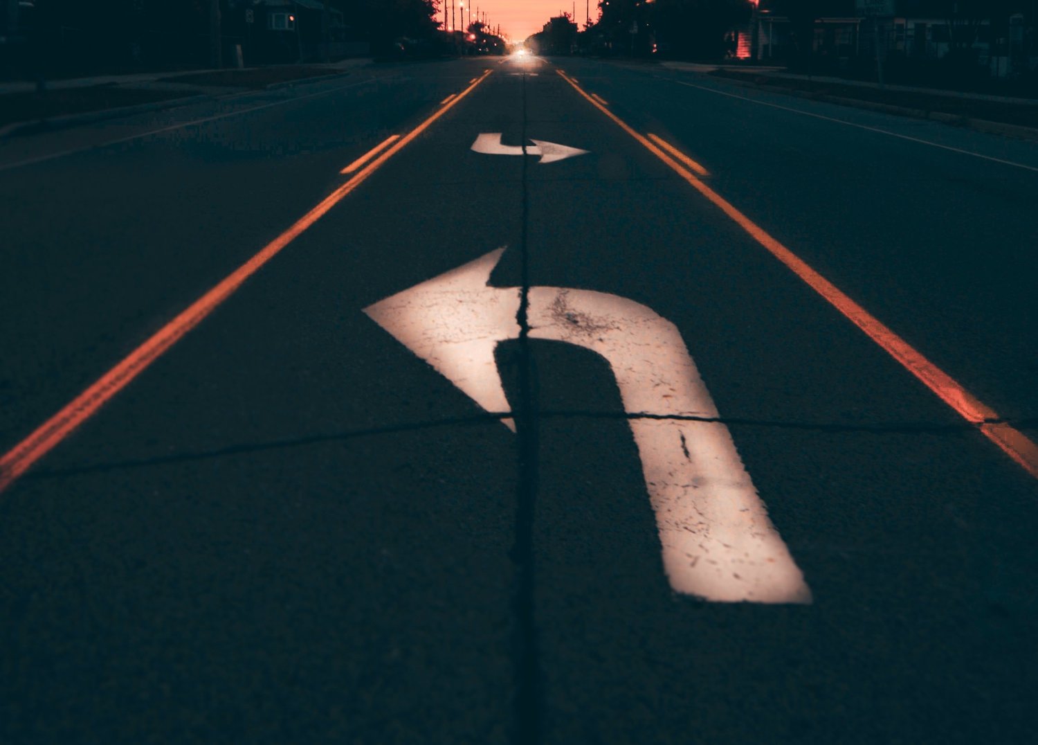 Generous vs Finance Road Arrows Sunset