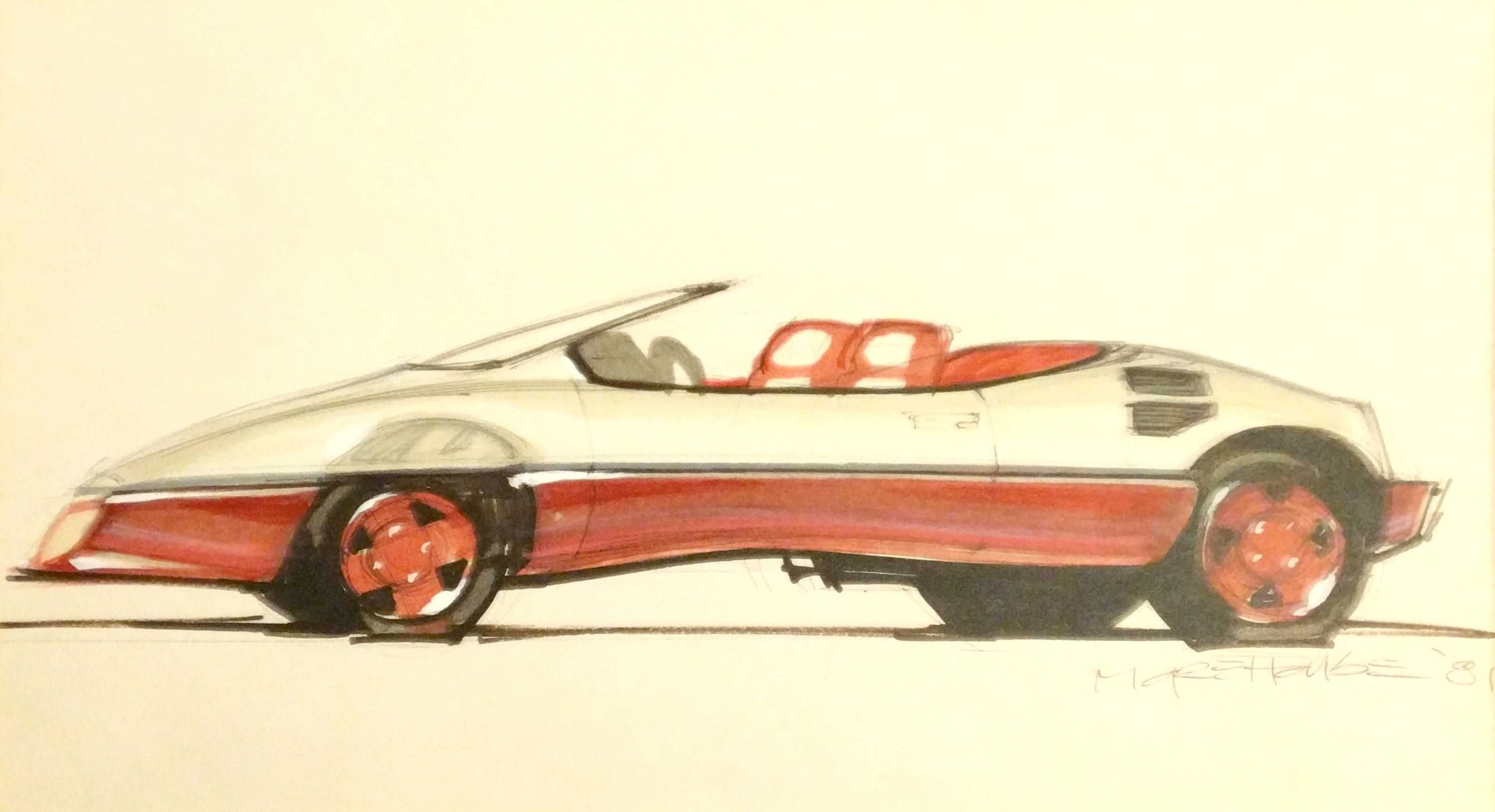 Matchbox car marker rendering by Mr. Morehouse, 1981