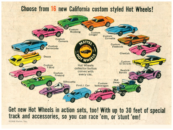 "The Sweet 16" - Hot Wheels' First Line of Cars From 1968