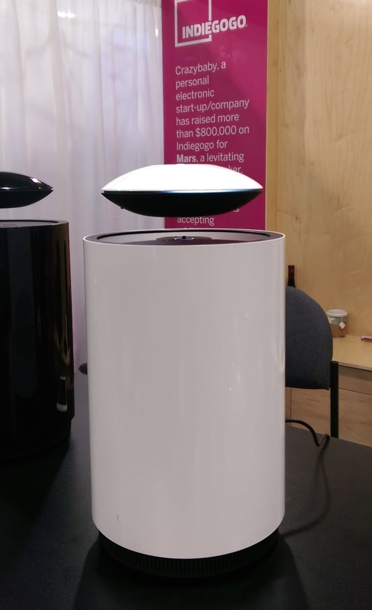 Mars levitating speakers from CrazyBaby, funded through IndieGoGo