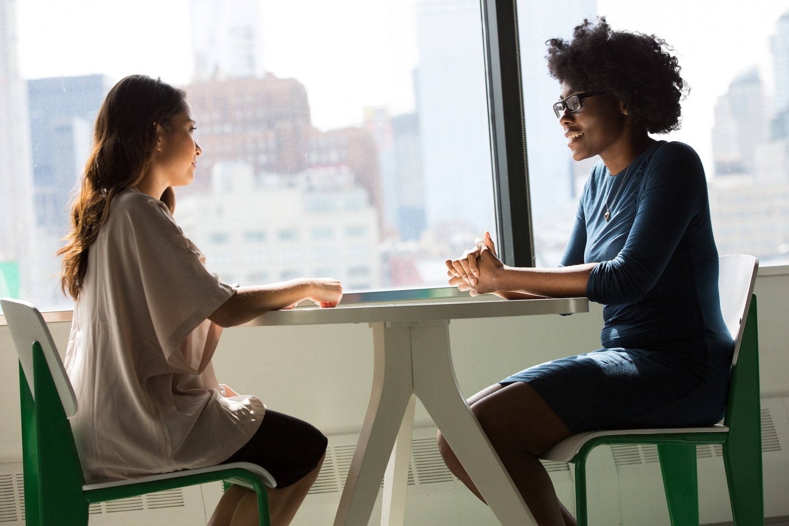 two women on a meeting