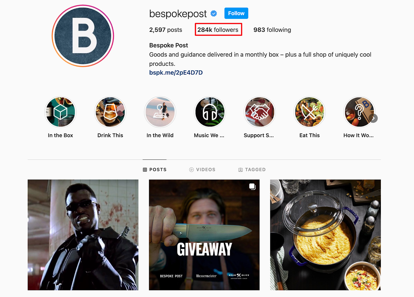 bespokepost's Instagram account