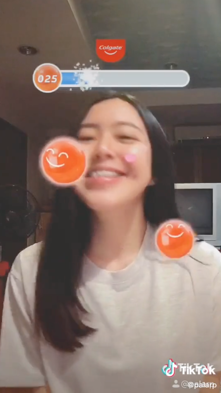 UGC promoting colgate on tiktok post