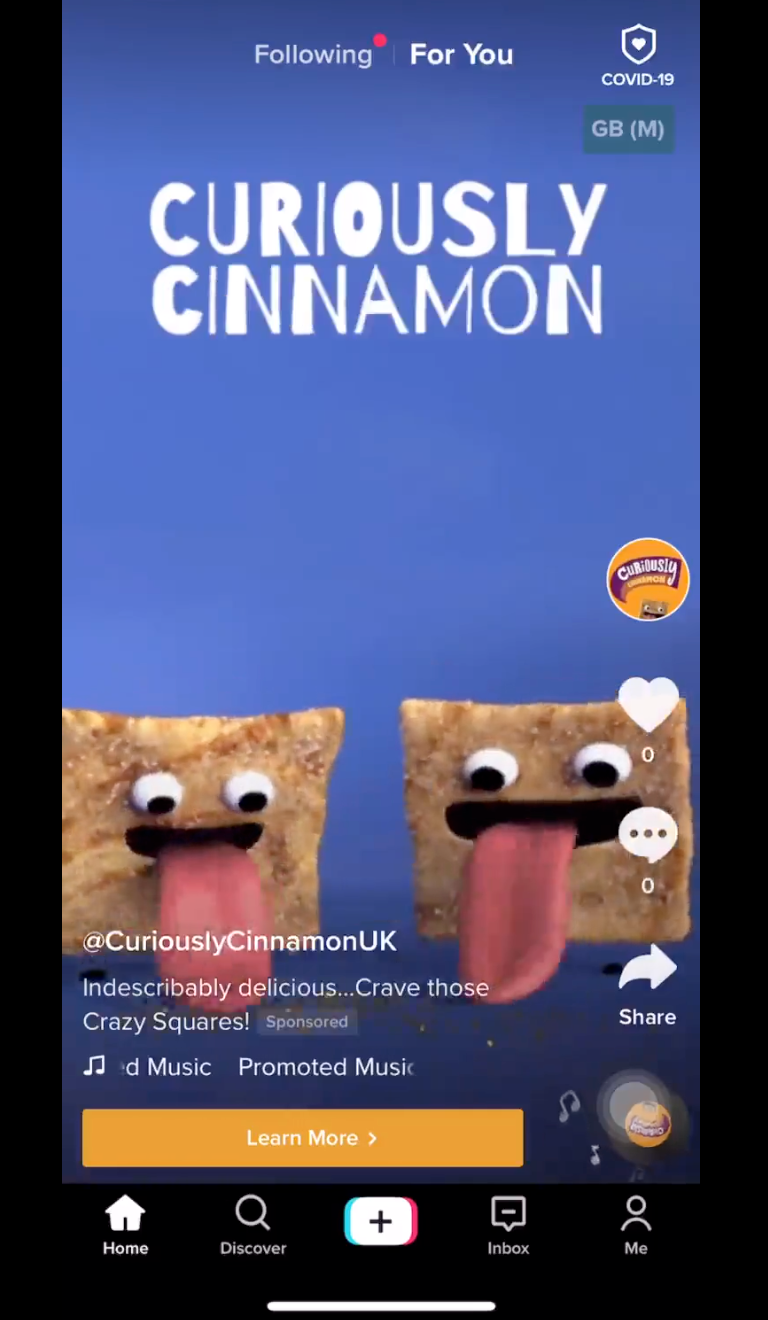 curiously cinnamon tiktok post