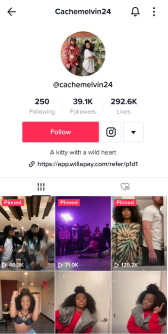 cachemelvin24 tiktok account