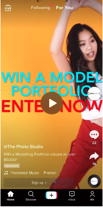 screenshot of a Tiktok ad