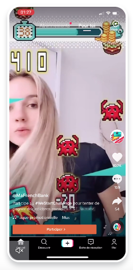 screenshot of a TikTok Influencer using effects on TikTok