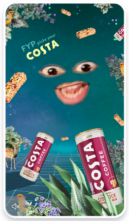 phone showing a Costa promotions