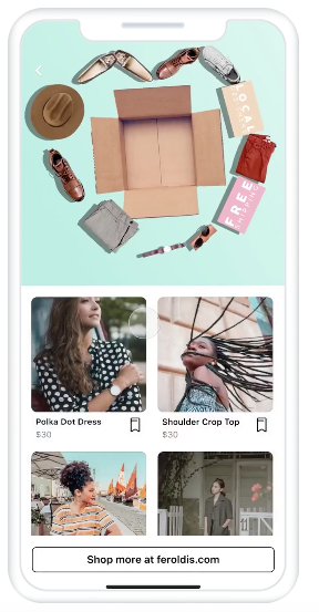 phone showing a collection of ads