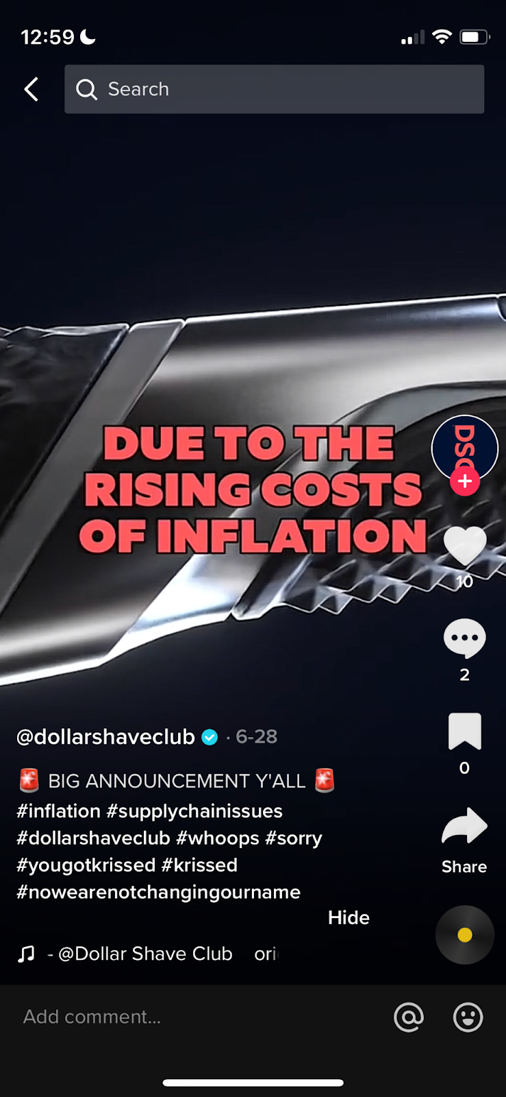 TikTok post