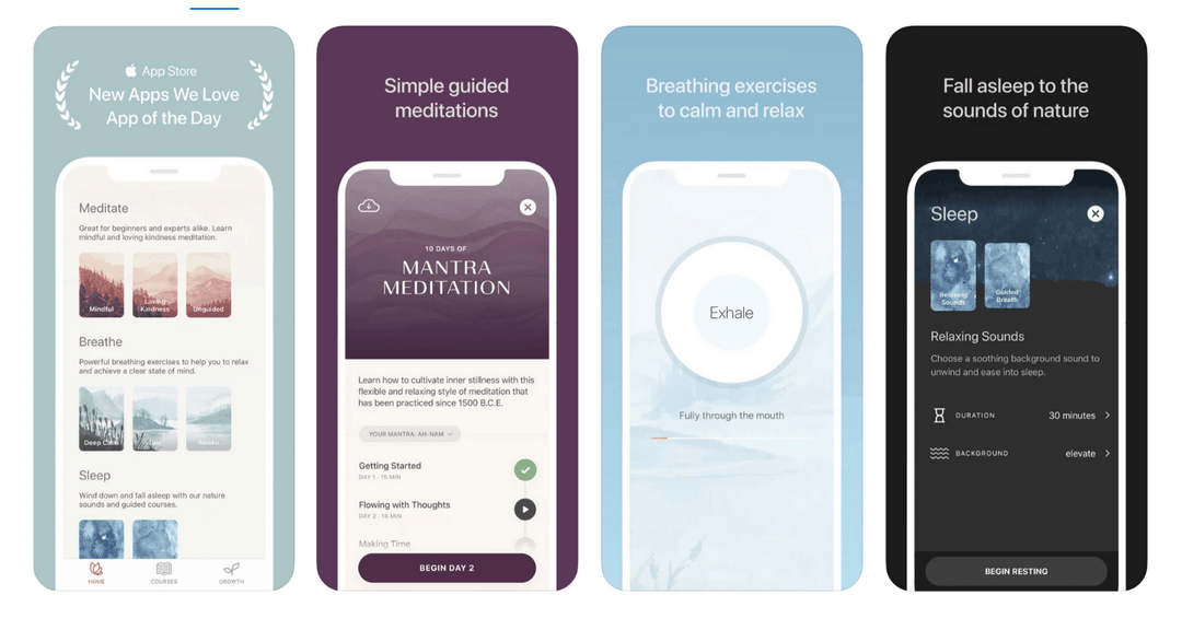 Oak Meditation &amp; Breathing Best Tinnitus Apps