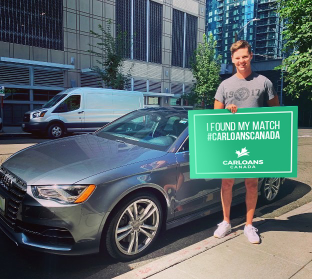 young man with his used car
