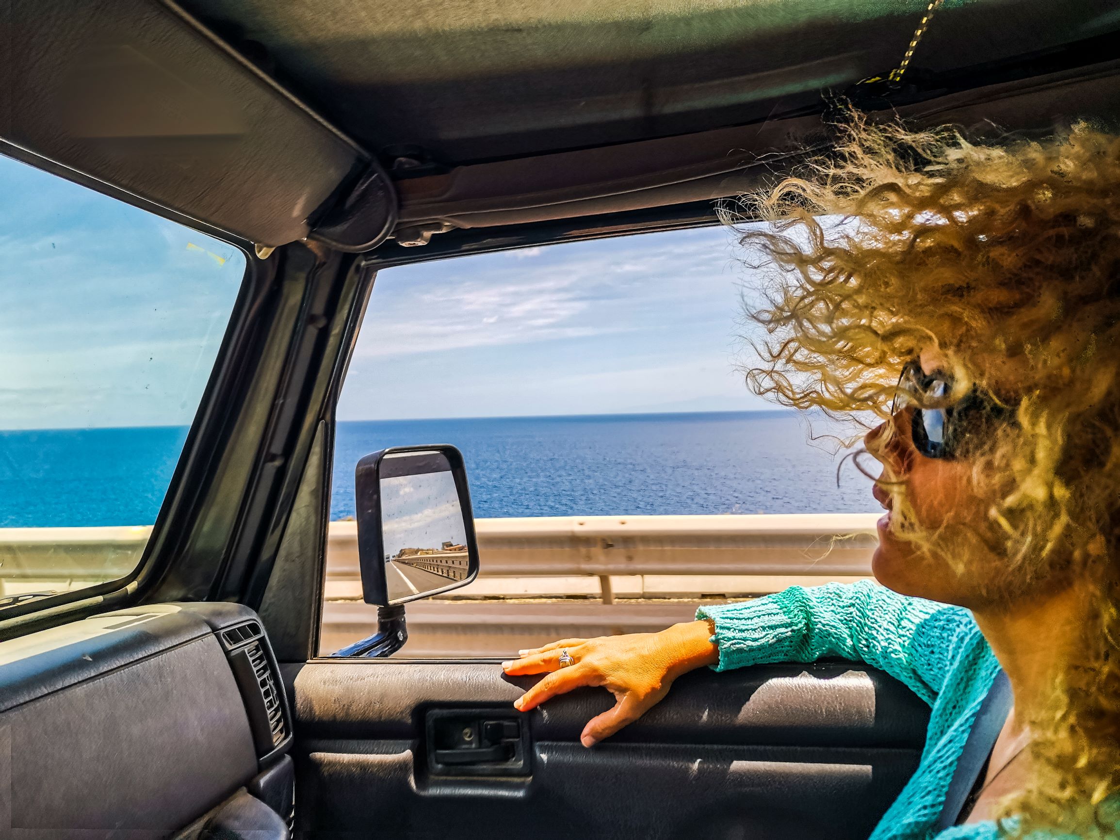 driving by the ocean