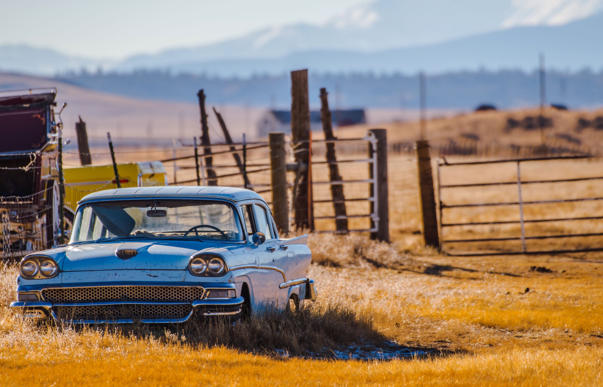 car in the prairies