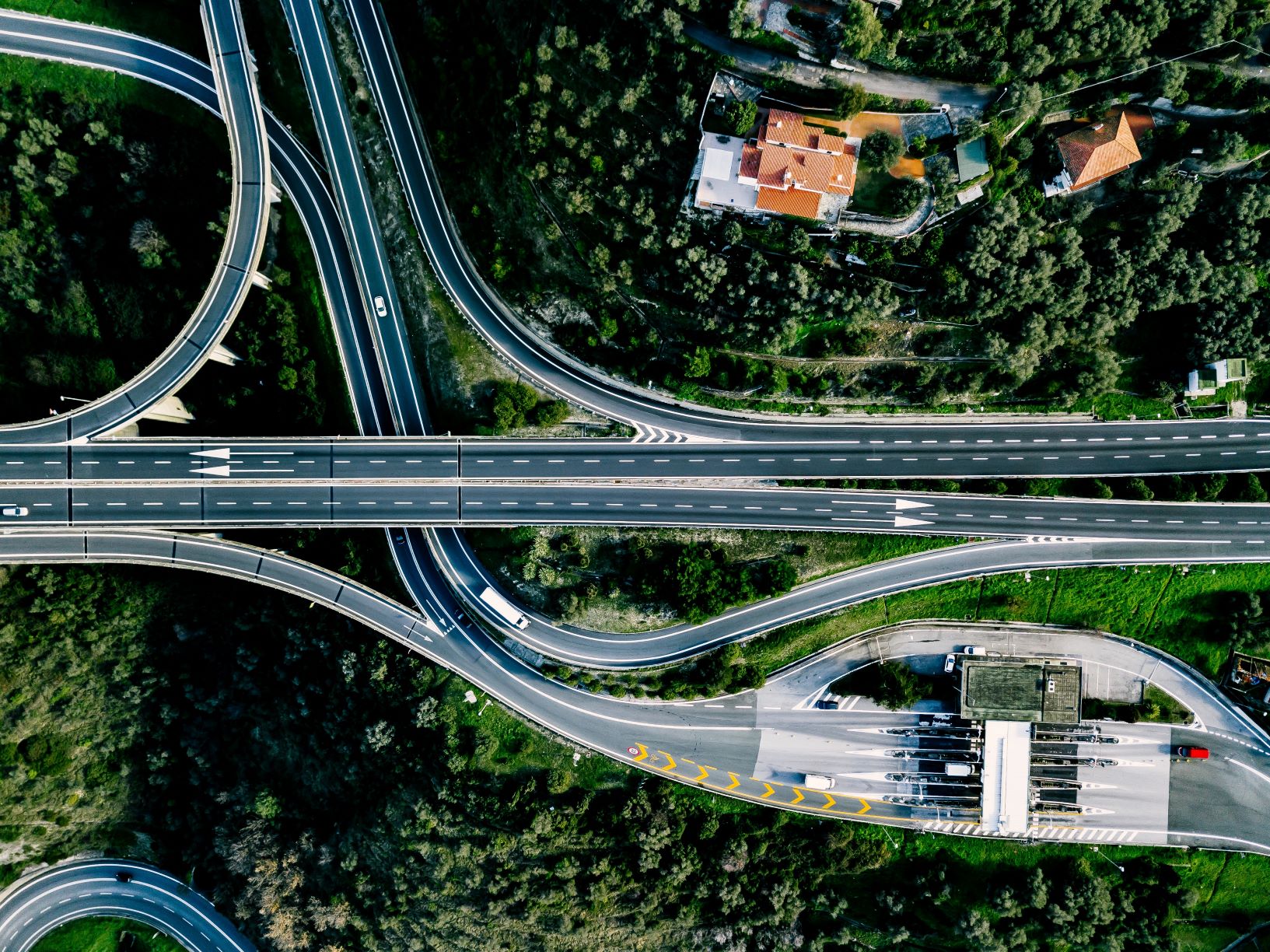 highway shot from above