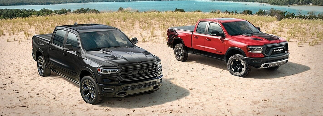 black and red dodge ram 1500