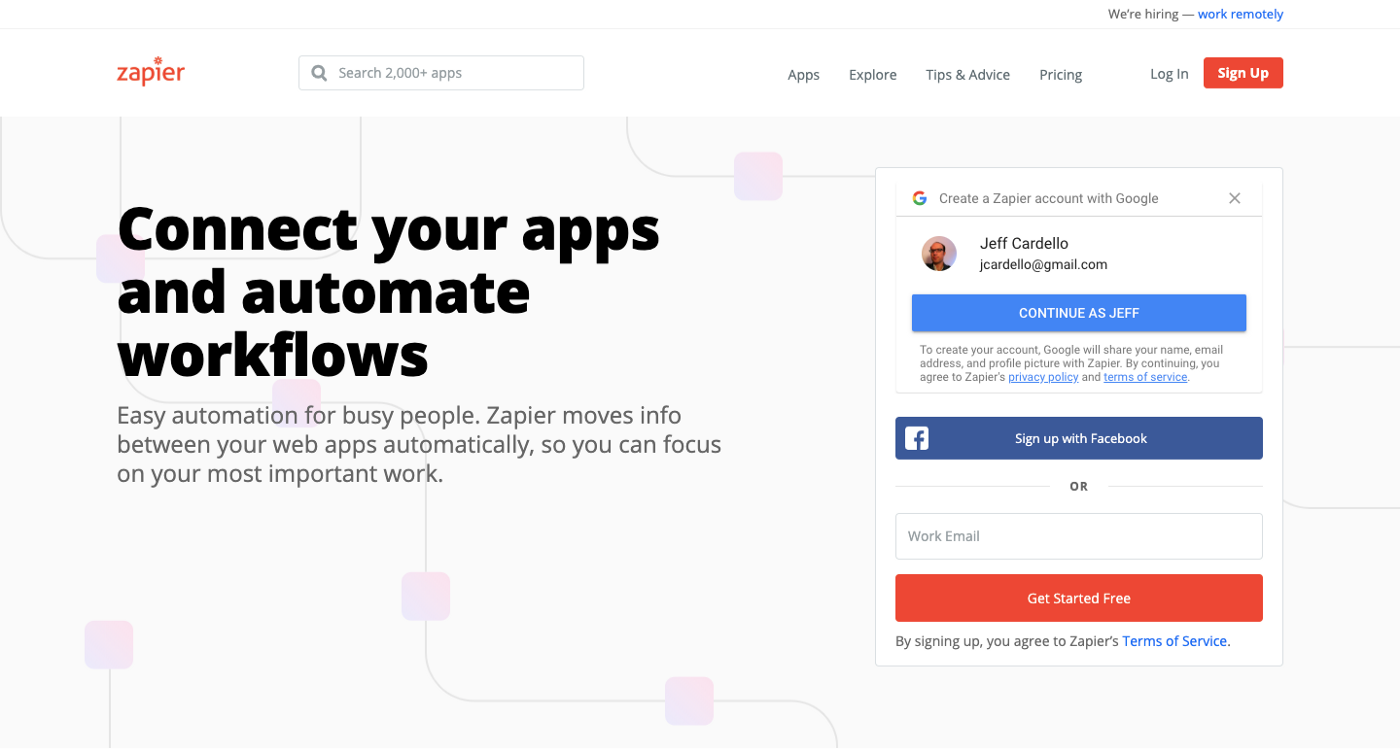 Zapier Screenshot